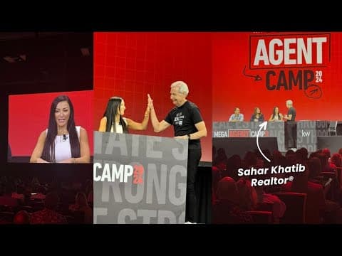 Sahar Khatib explaining leverage in Real Estate at Keller Williams Mega Agent Camp 2024